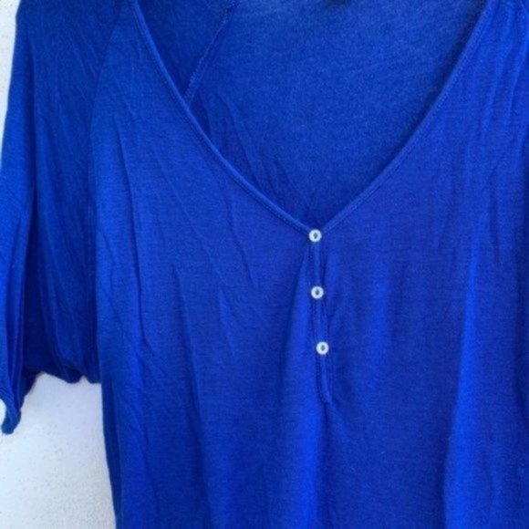 Streetwears society casual high low blue top small - Picture 5 of 5